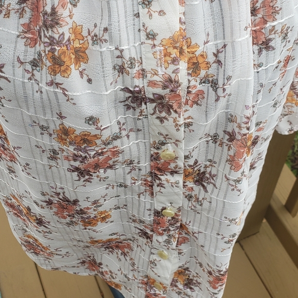 Vintage 1970s Floral Peasant Shirt - Picture 8 of 8